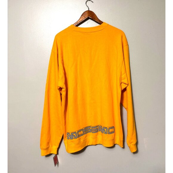 NWT Mossimo Mens Yellow Long Sleeve Sweatshirt With Graphic Details Size L - Picture 4 of 6